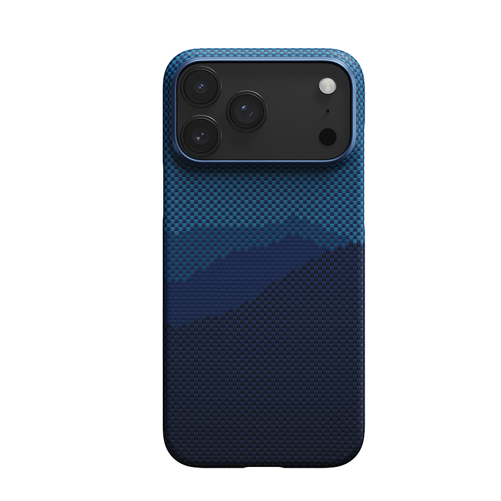 [RNZ-TA124399] Apple iPhone 17 Pro Max Uyumlu Kılıf M-safe Şarj Özellikli Aramid Karbon Fiber Pitaka Tactile Woven Starpeak Serisi Over The Horizon Kapak
