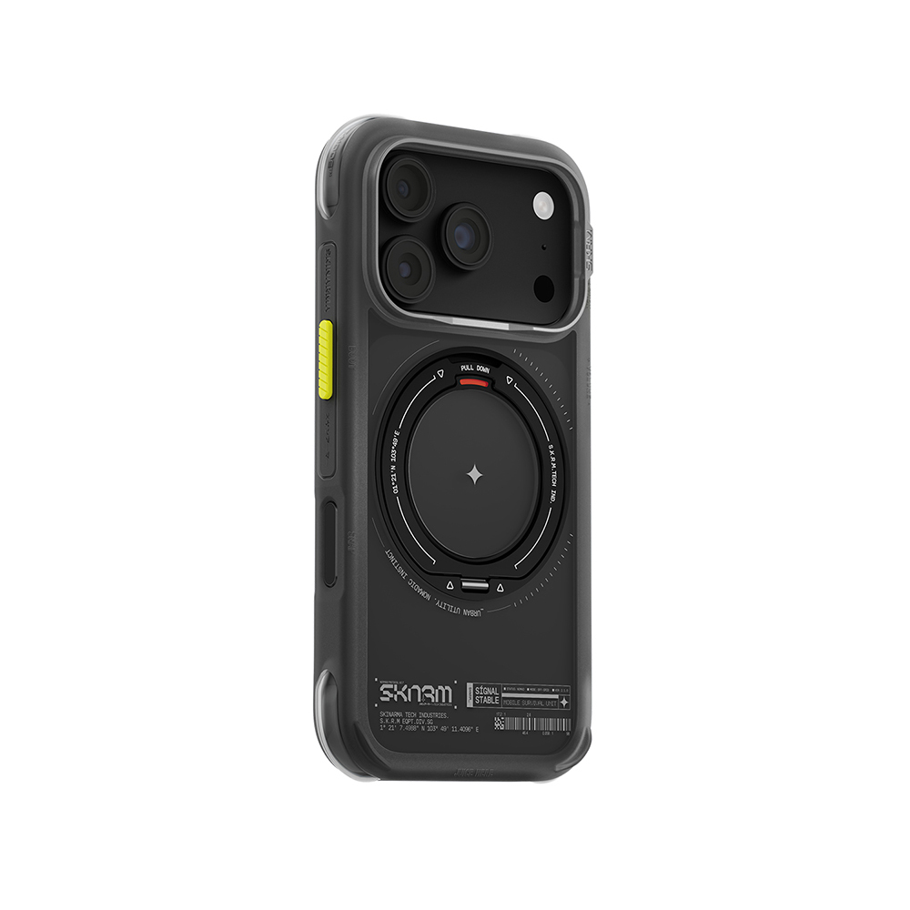 Apple iPhone 18 Pro Max Kılıf M-Safe Şarj Özellikli Airbag Tasarımlı Standlı Skinarma Atlas Kapak