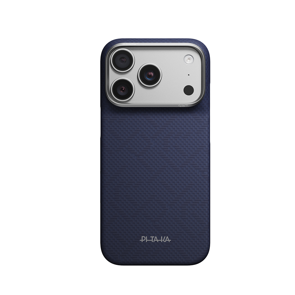 Apple iPhone 18 Pro Max Kılıf M-safe Şarj Özellikli Aramid Karbon Fiber Pitaka Weaving Serisi Kapak