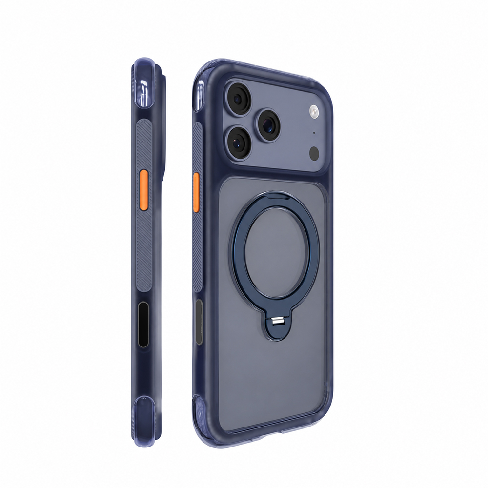 Apple iPhone 18 Pro Uyumlu Kılıf M-safe Şarj Özellikli Standlı Airbag Tasarımlı Mutural Air Shield Serisi Kapak