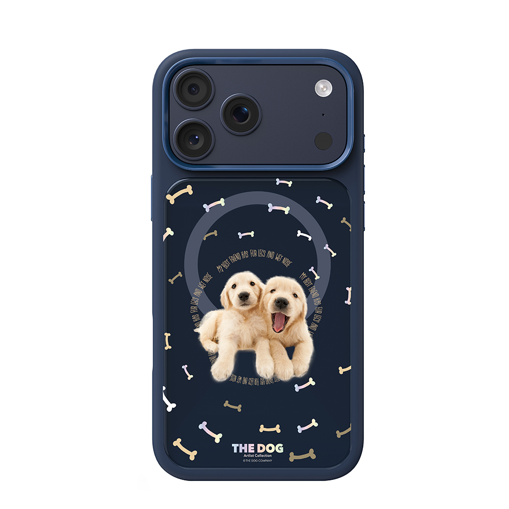 [RNZ-TA134695] Apple iPhone 18 Pro Kılıf M-safe Şarj Özellikli 3D Baskılı Tasarım Mutural The Dog Serisi Kapak (Lacivert)