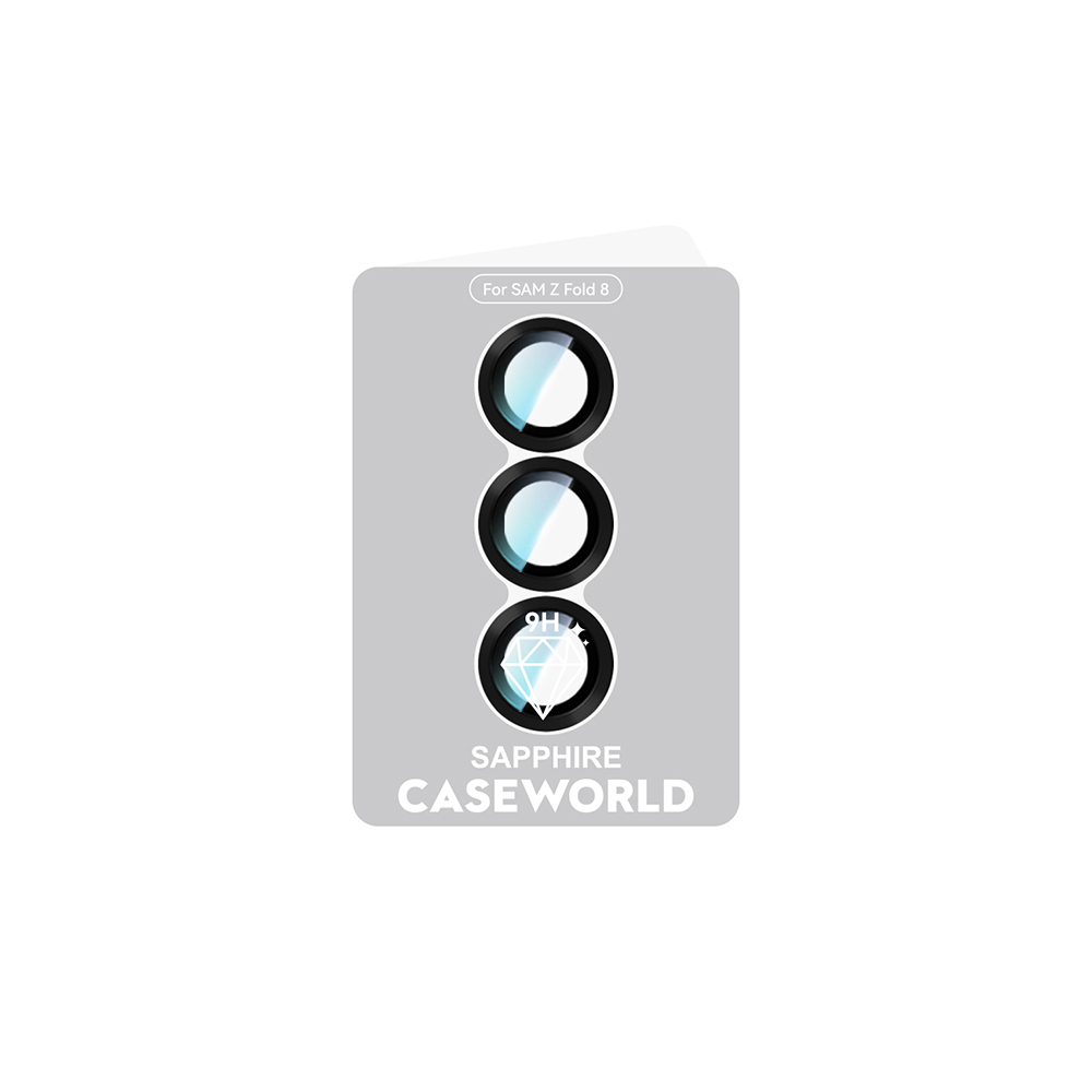 [RNZ-TA138992] Samsung Galaxy Z Fold 7 Uyumlu CaseWorld Alloy Serisi Oleofobik Anti Reflective Kamera Lens Koruyucu (Siyah)