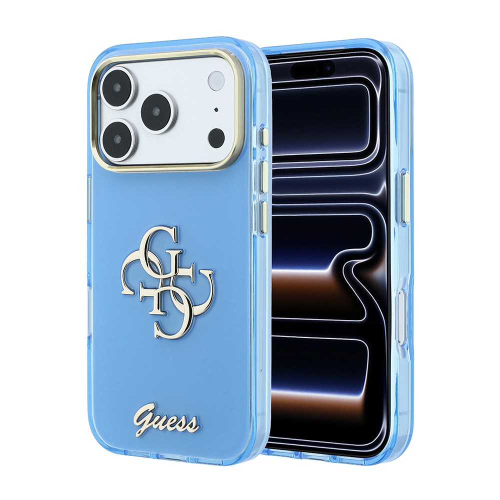 Apple iPhone 18 Pro Max Uyumlu Kılıf Guess Orjinal Lisanslı Yazı ve 4G Büyük Metal Logolu Silikon Kapak
