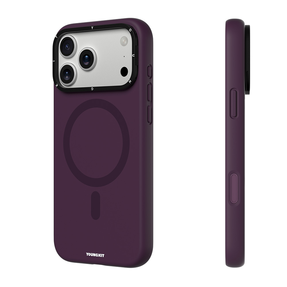 [RNZ-TA139175] Apple iPhone 17 Pro Max Uyumlu Kılıf M-safe Şarj Özellikli Kamera Standlı Youngkit Bitty Cream Kapak