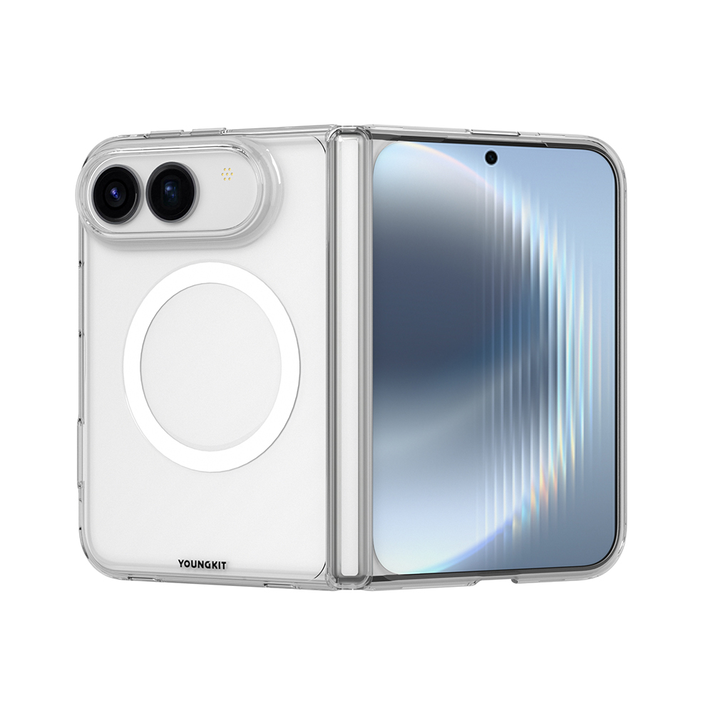 Apple iPhone Duo Uyumlu Kılıf M-safe Şarj Özellikli 2in1 Youngkit Clear Serisi Kapak