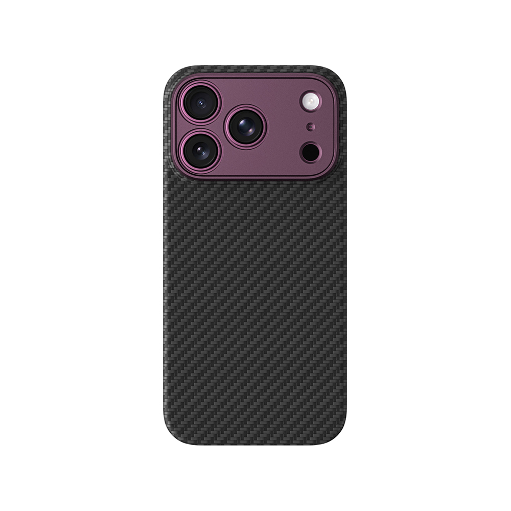 Apple iPhone 18 Pro Max Uyumlu Kılıf M-safe Şarj Özellikli 1500D Aramid Fiber Lens Korumalı Amazingthing Titan Max Serisi Karbon Kapak
