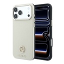 Apple iPhone 18 Pro Kılıf Guess Orjinal Lisanslı M-safe Şarj Özellikli PU Taşlı Metal 4G ve Yazı Logolu Kapak