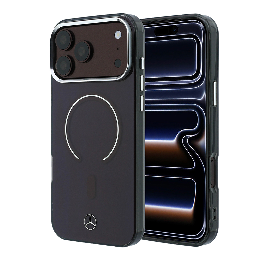 [RNZ-TA139732] Apple iPhone 18 Pro Max Kılıf Mercedes Benz Orjinal Lisanslı M-safe Şarj Özellikli Saydam Yüzey İkonik 3D Metal Logolu Kapak