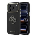 Apple iPhone 18 Pro Max Kılıf Guess Orjinal Lisanslı PU Yazı ve 4G Büyük Metal Logolu Kapak