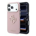 Apple iPhone 18 Pro Max Kılıf Guess Orjinal Lisanslı PU Yazı ve 4G Büyük Metal Logolu Kapak