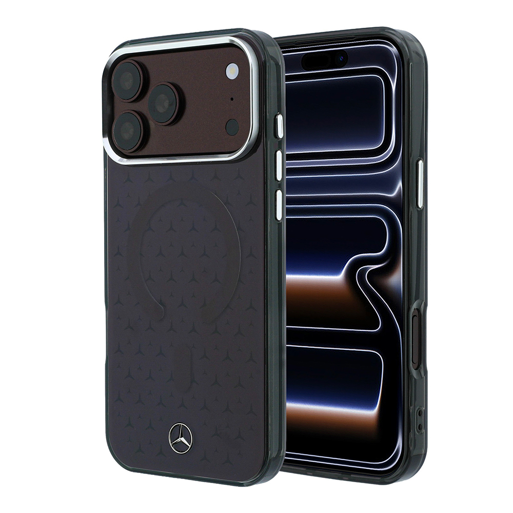 [RNZ-TA139731] Apple iPhone 18 Pro Max Kılıf Mercedes Benz Orjinal Lisanslı M-safe Şarj Özellikli Çift Katmanlı Yıldız Desenli Sert PC Kapak