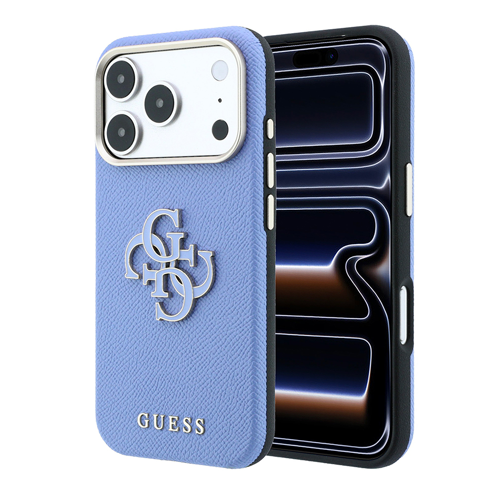 Apple iPhone 18 Pro Uyumlu Kılıf Guess Orjinal Lisanslı PU Yazı ve 4G Büyük Metal Logolu Kapak