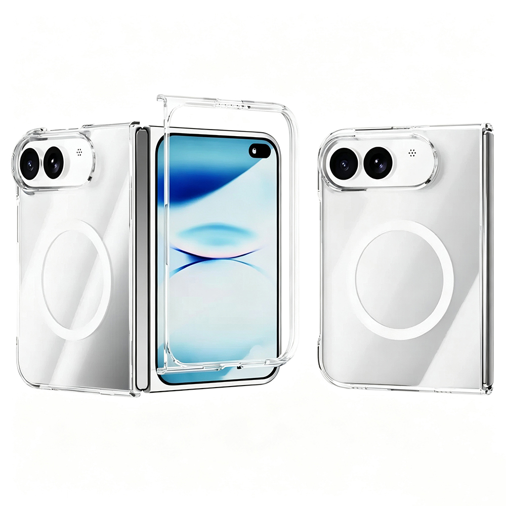 [RNZ-TA139773] Apple iPhone Duo Kılıf Zore M-safe Şarj Özellikli Şeffaf Kamera Çerçeveli Porto Kapak
