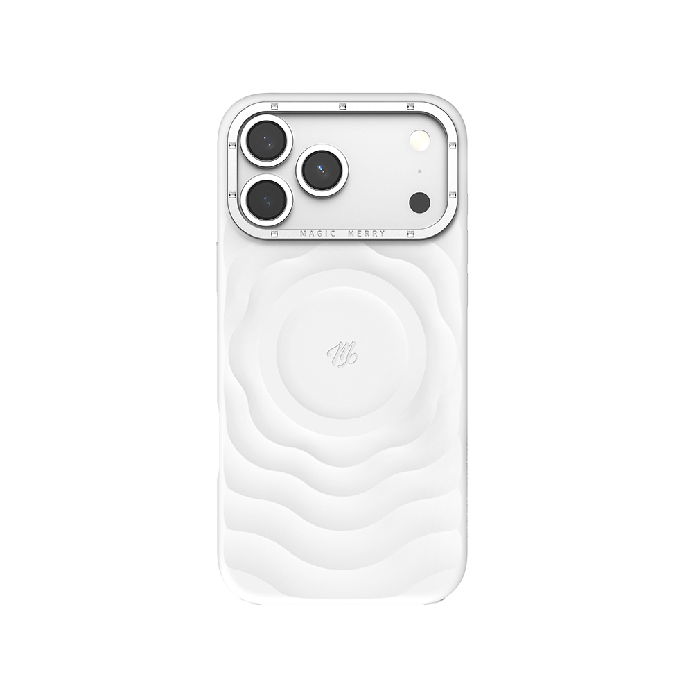 Apple iPhone 17 Pro Uyumlu Kılıf M-safe Şarj Özellikli Wiwu Magic Merry Blossom Drift Serisi Kapak