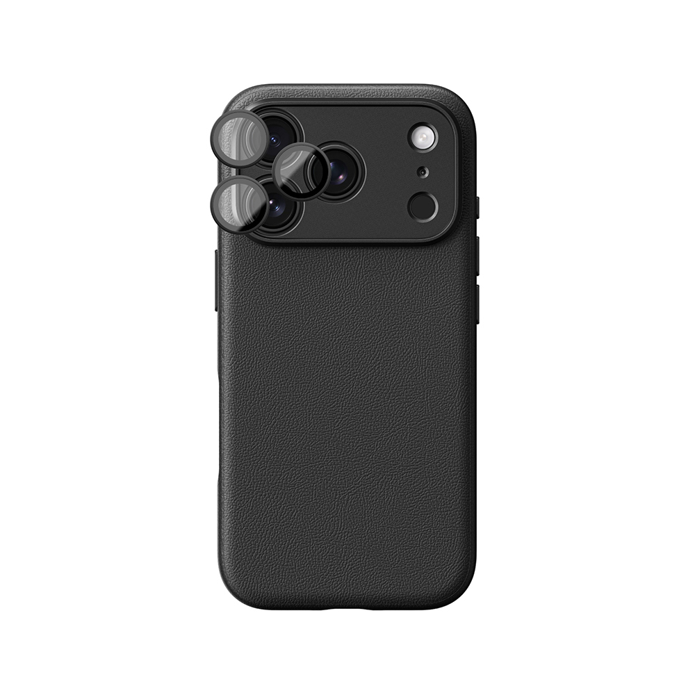 [RNZ-TA139821] Apple iPhone 18 Pro Max Kılıf M-Safe Şarj Özellikli Airbag Tasarımlı AmazingThing Glamour SLens Serisi Kapak (Siyah)