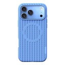 Apple iPhone 17 Pro Uyumlu Kılıf M-Safe Şarj Özellikli Çizgi Desenli Kumaş Dokulu Zore Paris Lorin Kapak