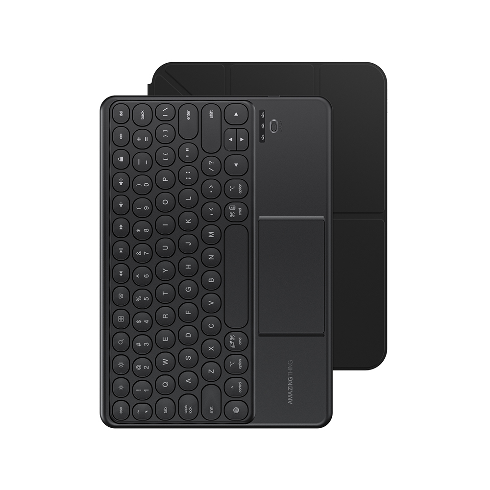 [RNZ-TA138958] Apple iPad Air 13 2025 M3 Uyumlu Amazingthing Minimal KeyLite Combo Klavyeli Standlı Kılıf