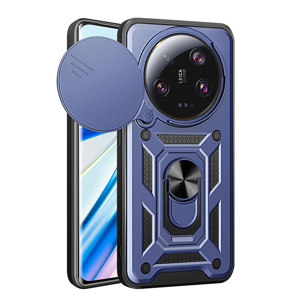 Xiaomi Mi 13 Ultra Uyumlu Kılıf Magnetik Standlı Kamera Korumalı Zore Sürgülü Vega Kapak