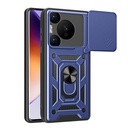 Huawei Pura 70 Pro 5G Uyumlu Kılıf Magnetik Standlı Kamera Korumalı Zore Sürgülü Vega Kapak