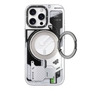 Apple iPhone 16 Pro Max Uyumlu Kılıf M-safe Şarj Özellikli Youngkit 360° Standlı Starship Serisi Kapak