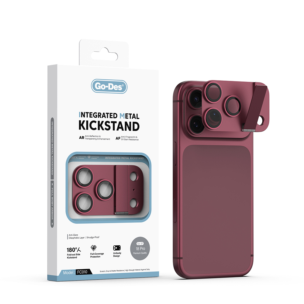 Apple iPhone 18 Pro Uyumlu Go Des CL-23 Anti Reflective Standlı Kamera Lens Koruyucu