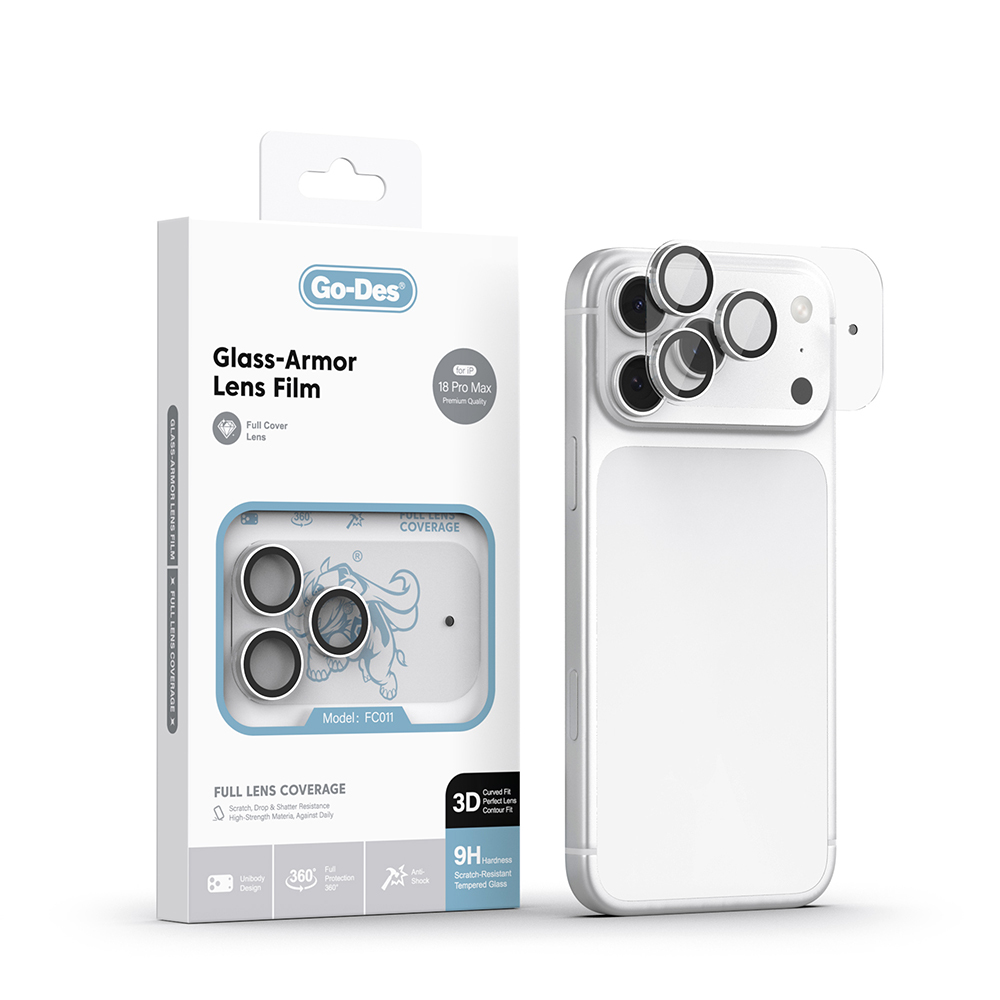 Apple iPhone 18 Pro Max Uyumlu Go Des FC011 Glass Armor Serisi Kamera Lens Koruyucu