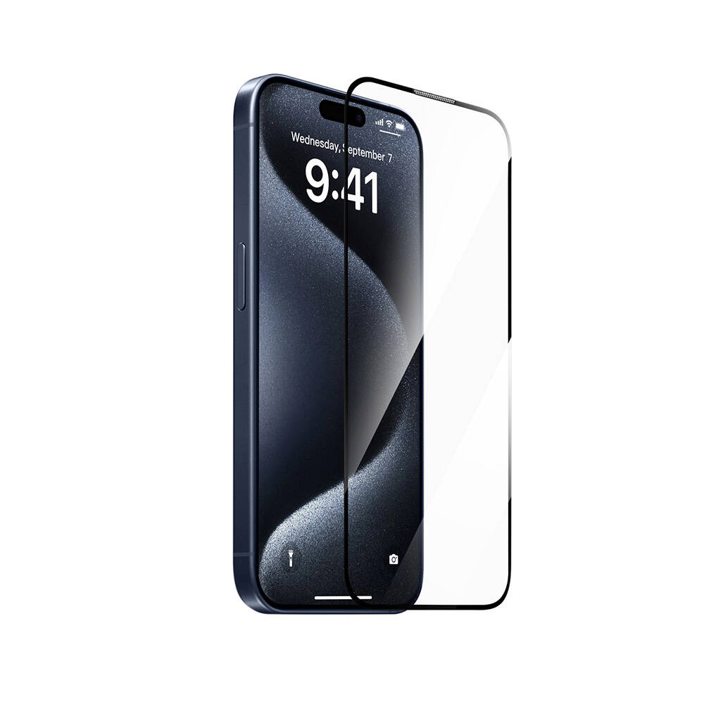 Apple iPhone 16 Plus Uyumlu Wiwu SQ-008 Oleofobik Easy Install Darbeye Karşı Dayanıklı Temperli Cam Ekran Koruyucu + Kolay Uygulama Aparatlı