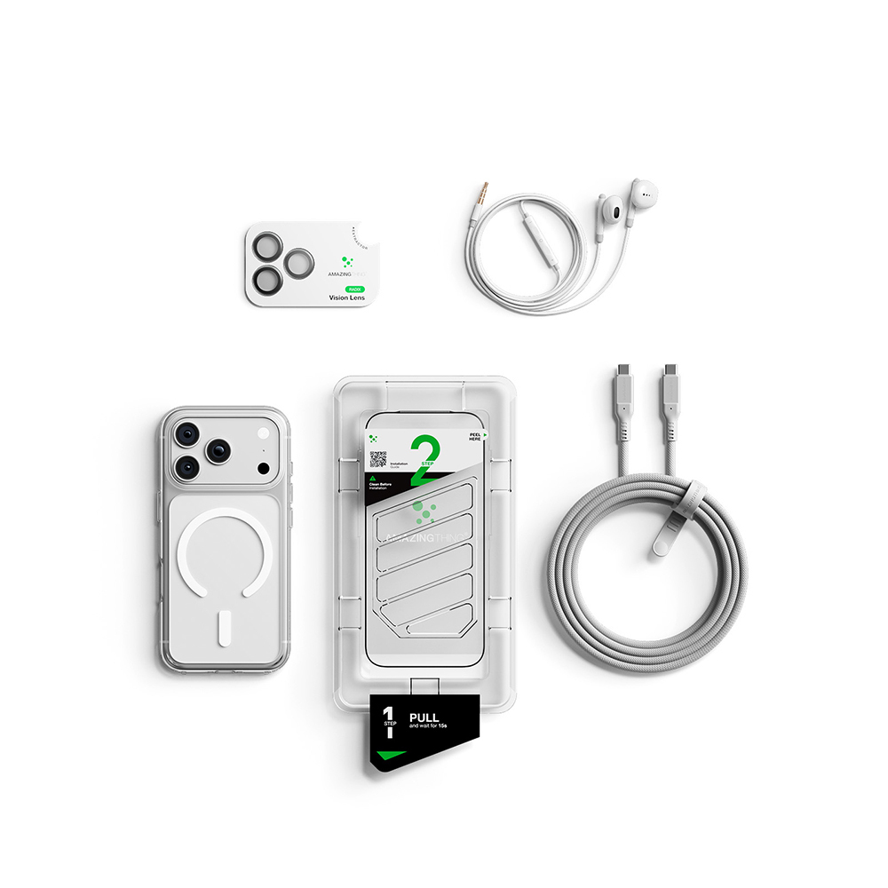 [RNZ-TA140132] Apple iPhone 18 Pro Kılıf M-safe Özellikli Amazingthing Minimal Serisi 5in1 Aksesuar Seti