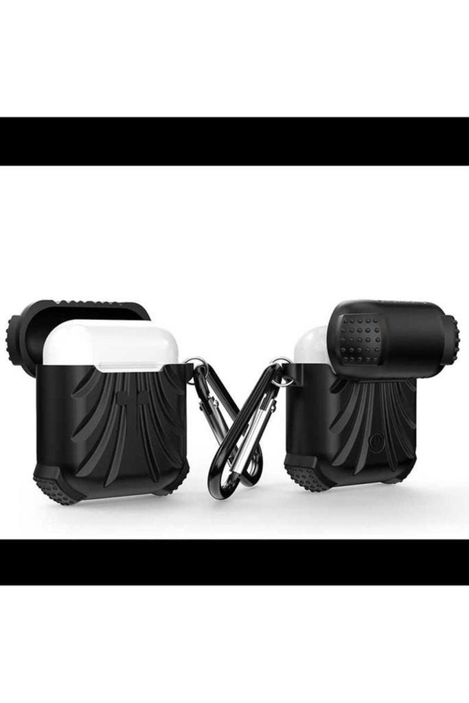 [RNZ-TA17760] Apple Airpods Uyumlu Kılıf Zore Airbag 01 Silikon (Siyah)