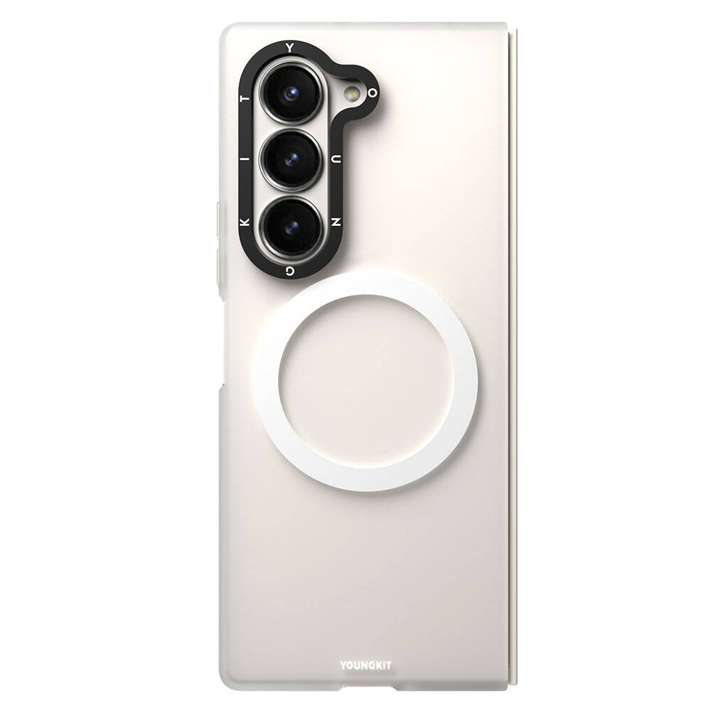 Samsung Galaxy Z Fold 6 Uyumlu Kılıf M-safe Şarj Özellikli Youngkit Hidden Sand Serisi Kapak
