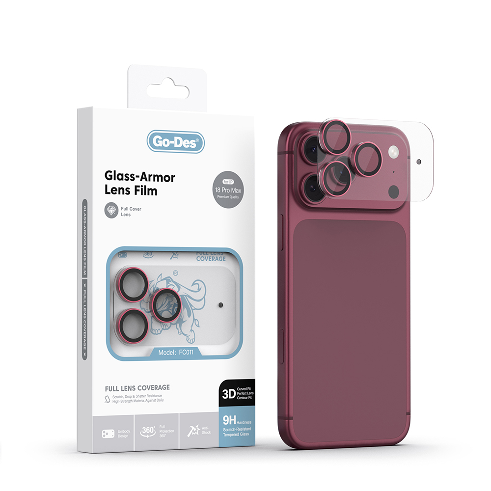 Apple iPhone 18 Pro Max Uyumlu Go Des FC011 Glass Armor Serisi Kamera Lens Koruyucu