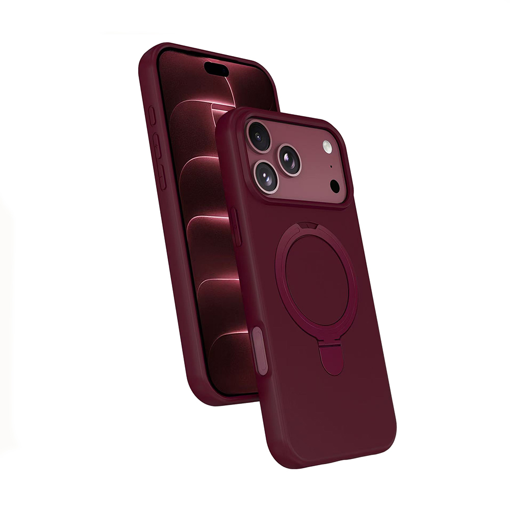 Apple iPhone 18 Pro Kılıf M-safe Şarj Özellikli Standlı Zore Samara Kapak