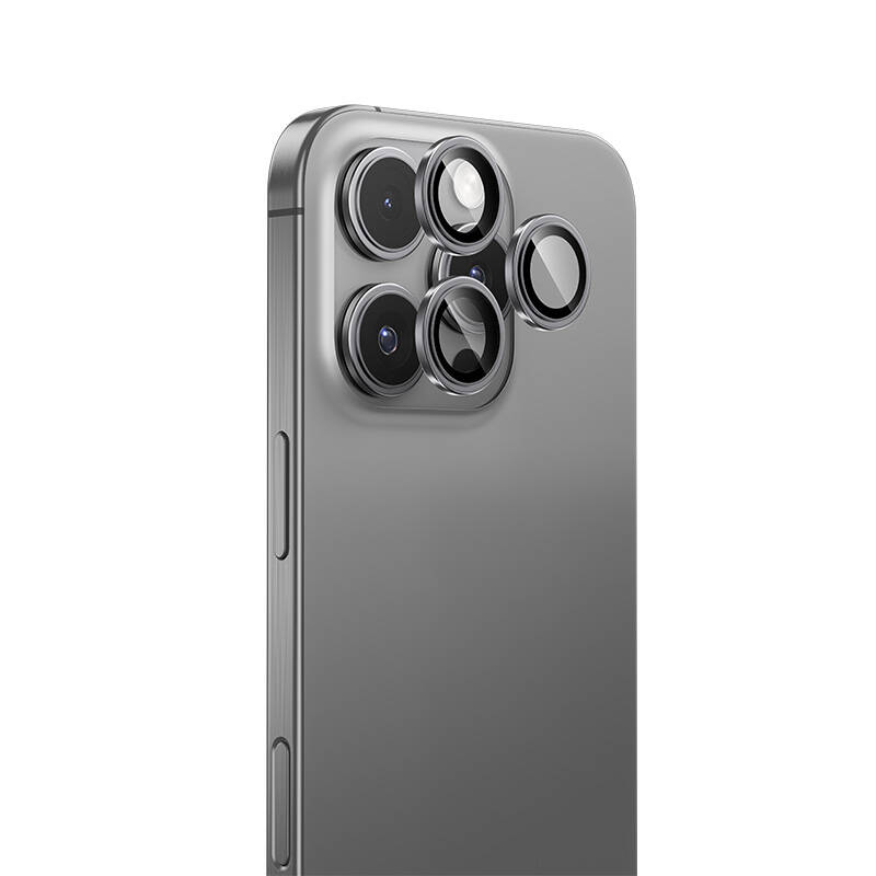 Apple iPhone 16 Pro Max Uyumlu Benks Parlama Önleyici Glass Warrior Metal Kamera Lens Koruyucu
