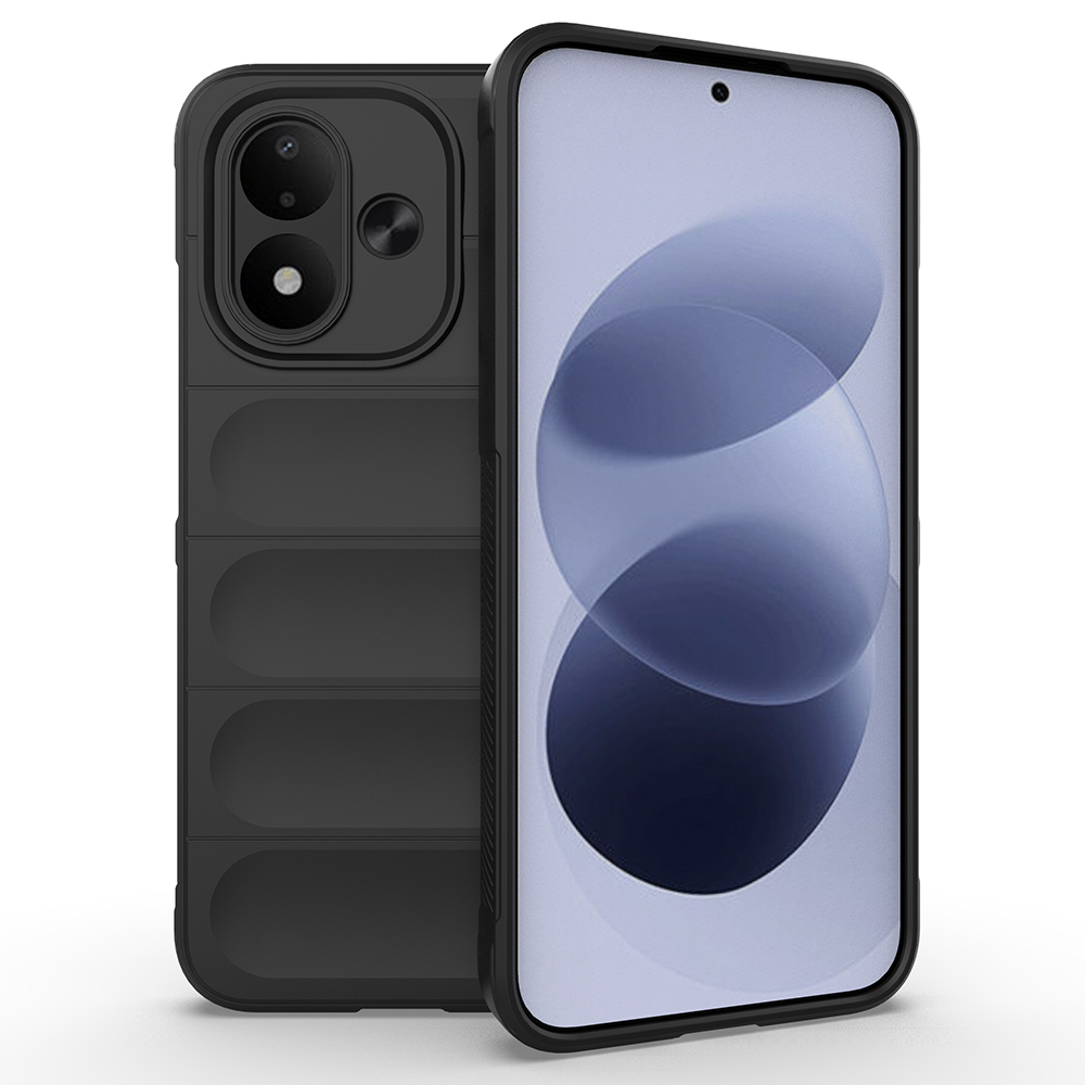 [RNZ-TA140488] Xiaomi Redmi Note 17 Kılıf Esnek TPU Oyuklu Arka Yüzey Tasarımlı Zore Etnik Silikon Kapak (Siyah)