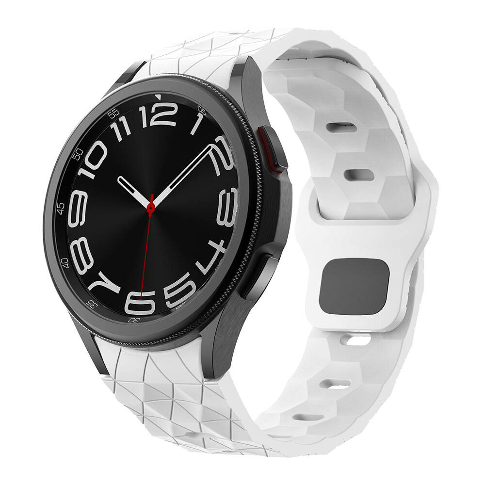 Samsung Galaxy Watch 5 Pro Uyumlu 45mm Zore KRD-116 20mm Futbol Desenli Spor Tasarımlı Silikon Kordon
