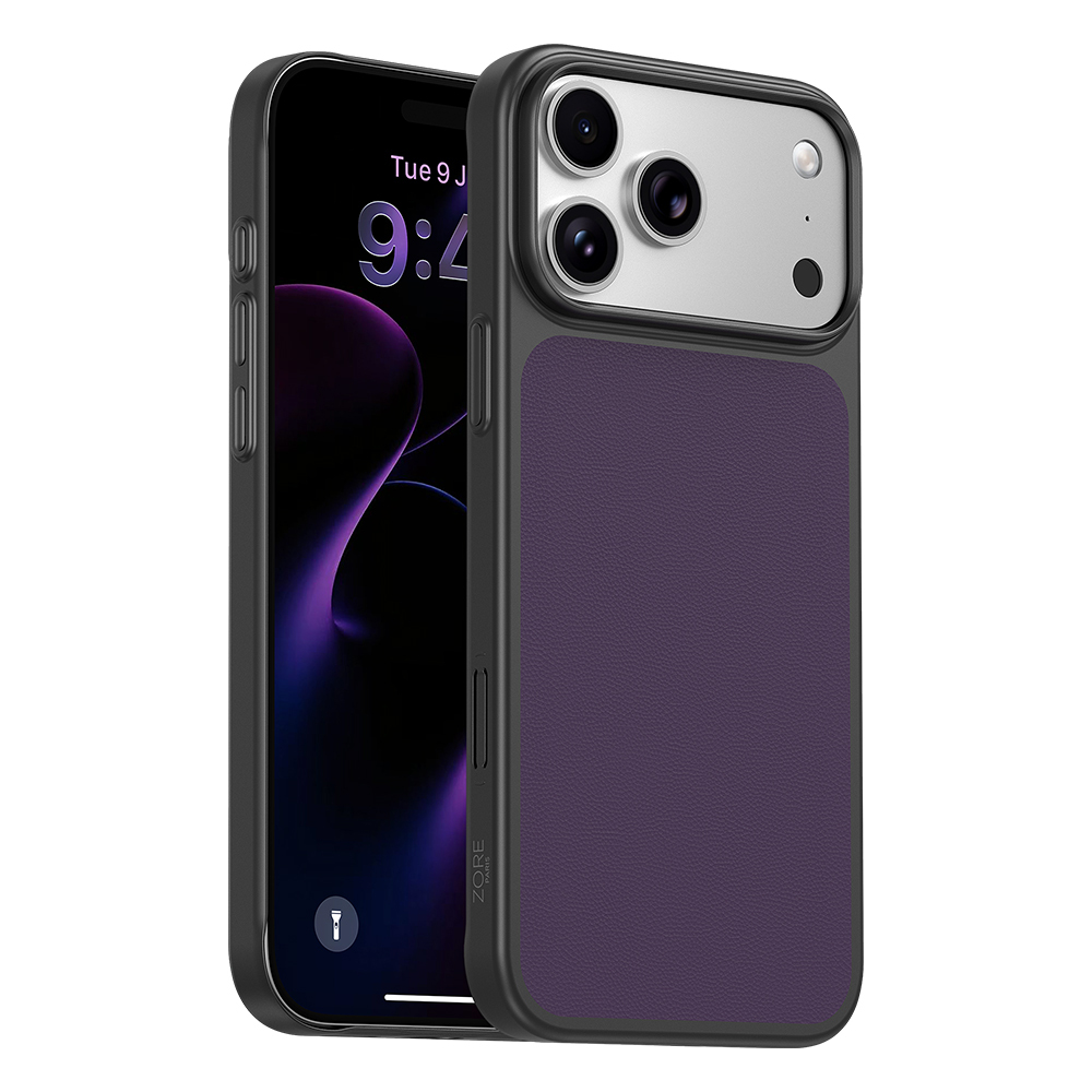 Apple iPhone 17 Pro Uyumlu Kılıf M-Safe Şarj Özellikli PU Zore Paris Trexo Sert PC Kapak