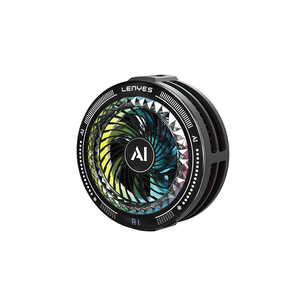 [RNZ-TA139614] Lenyes LPC205 Akıllı Sıcaklık Kontrollü Adaptif AI Modlu RGB Işıklı Alüminyum Telefon Soğutucu Fan