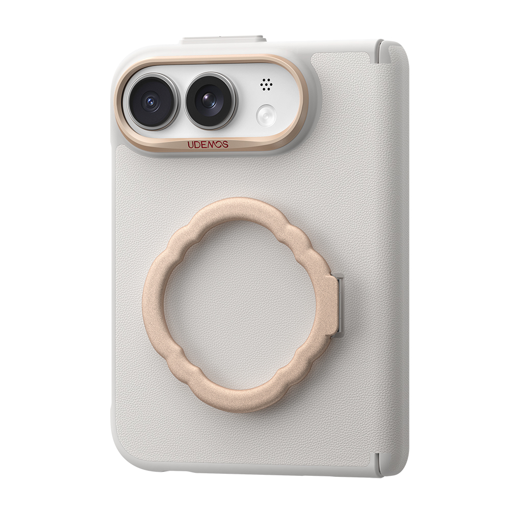 [RNZ-TA140365] Apple iPhone Duo Uyumlu Kılıf Standlı Udemos Grace Serisi Kapak