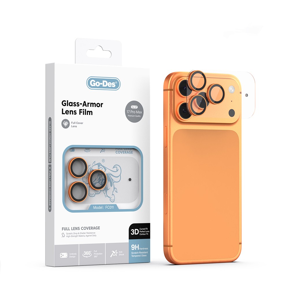 Apple iPhone 17 Pro Max Uyumlu Go Des FC011 Glass Armor Serisi Kamera Lens Koruyucu