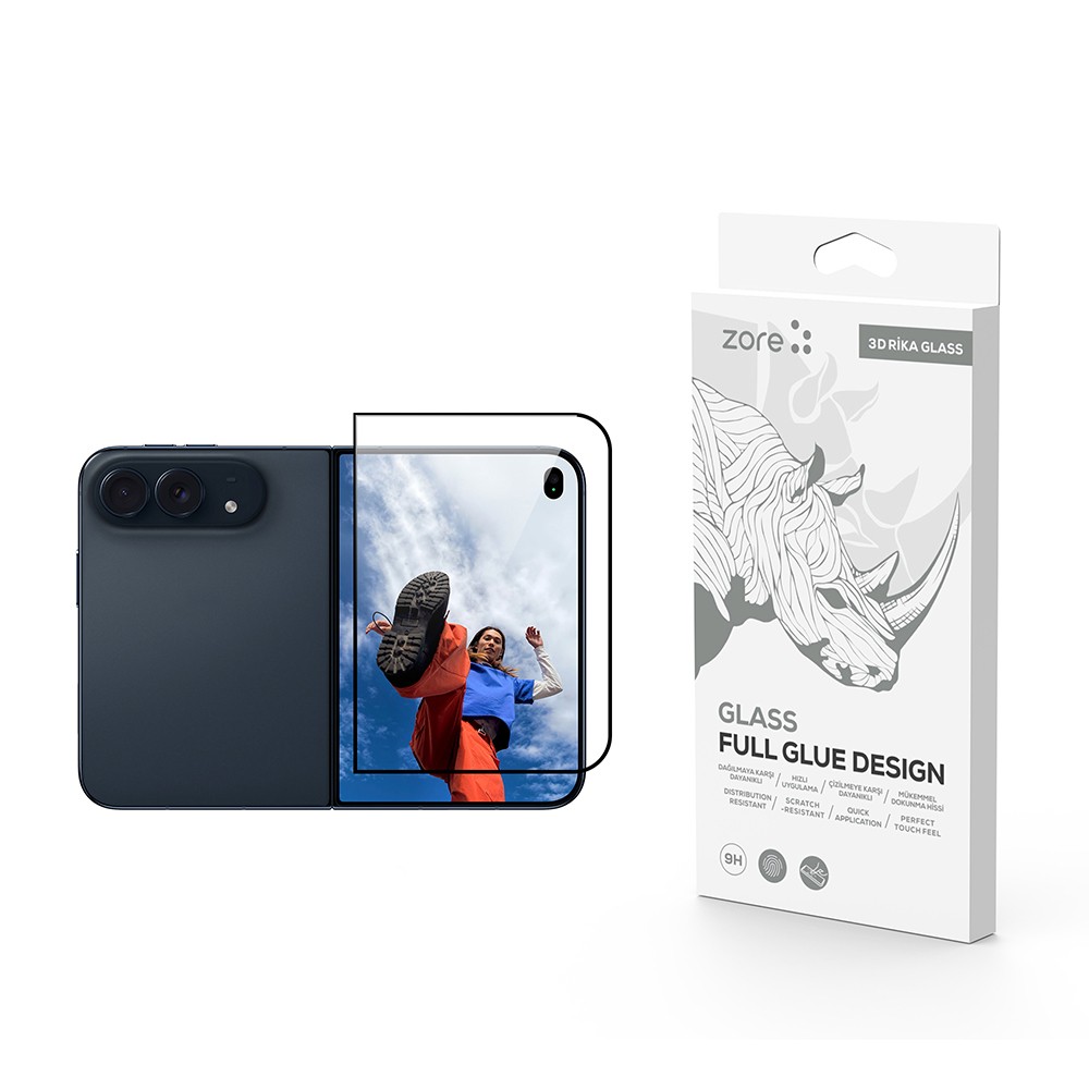 [RNZ-TA140475] Apple iPhone Duo Zore Rika Premium Temperli Cam Ekran Koruyucu