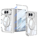 Apple iPhone Duo Uyumlu Kılıf M-safe Şarj Özellikli Zore Kıpta KPT-09 Ring Standlı Şeffaf Sert PC Kapak