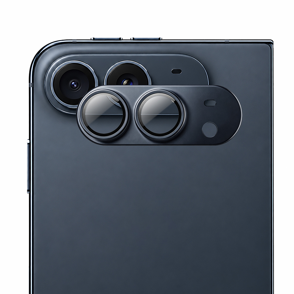 Apple iPhone Duo Uyumlu Mohseven Alüminyum Kaplamalı Safir Anti Reflective Kamera Lens Koruyucu