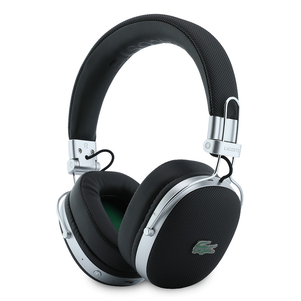 [RNZ-TA139702] Lacoste Orjinal Lisanslı LH03 Taşıma Çantalı Ayarlanabilir Pike Kulak Üstü Bluetooth Kulaklık v5.4 (Siyah)