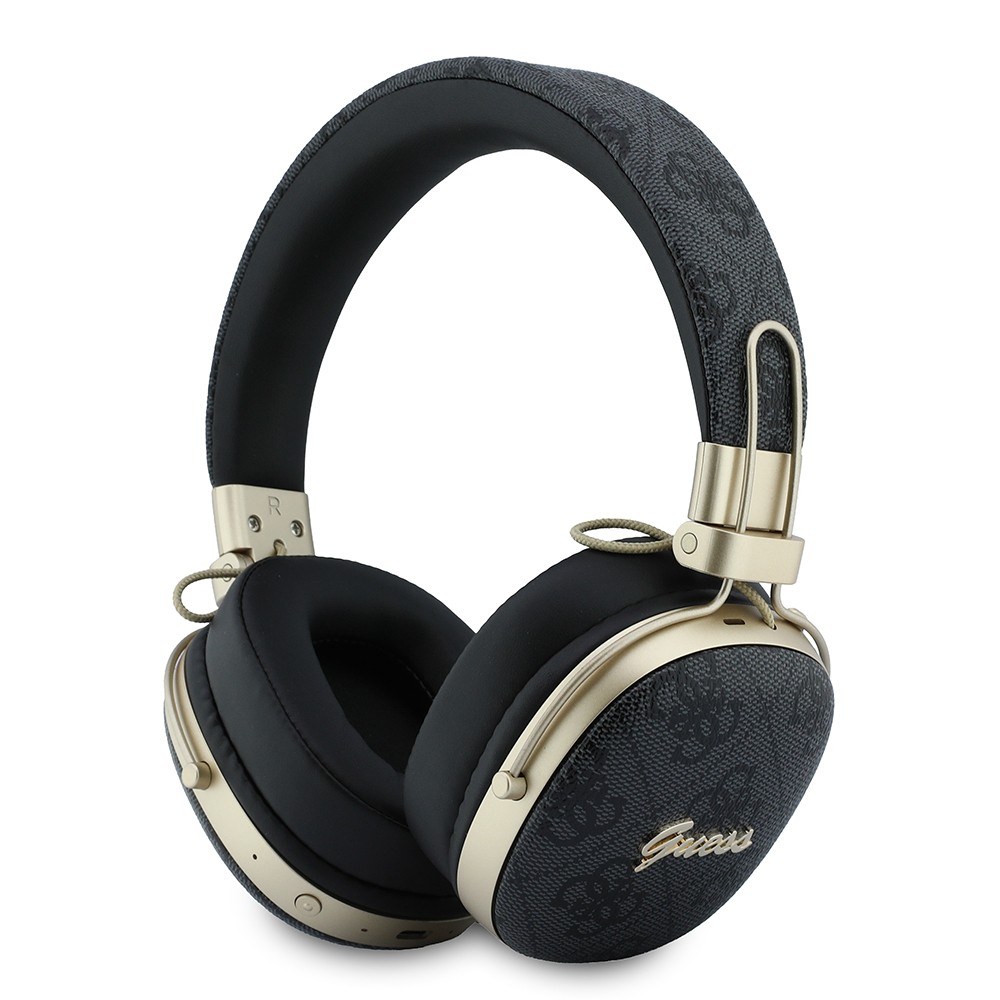 Guess Orjinal Lisanslı ENC Teknolojili PU 4G Desenli Metal Yazı Logolu Kulak Üstü Bluetooth Kulaklık v5.4