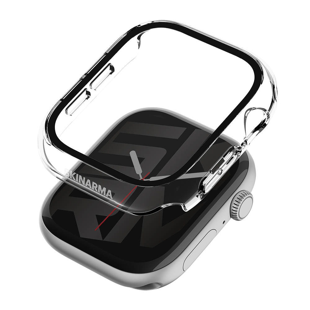 Apple Watch 12 46mm Uyumlu Skinarma Gado Sert Silikon Kasa ve Ekran Koruyucu
