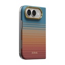 Apple iPhone Duo Uyumlu Kılıf M-safe Şarj Özellikli Aramid Fiber Pitaka Sunset 2.0 California Dream Serisi