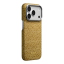 Apple iPhone 18 Pro Uyumlu Kılıf M-safe Şarj Özellikli Aramid Karbon Fiber Pitaka Wind Over Wheat Serisi Kapak