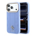 Apple iPhone 18 Pro Max Uyumlu Kılıf Guess Orjinal Lisanslı M-safe Şarj Özellikli Şeritli Peony 4G ve Yazı Logolu Kapak