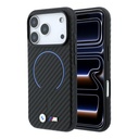 Apple iPhone 18 Pro Max Uyumlu Kılıf BMW Orjinal Lisanslı M-safe Şarj Özellikli PU Metal Logolu Kırmızı Halka Tasarımlı Kapak