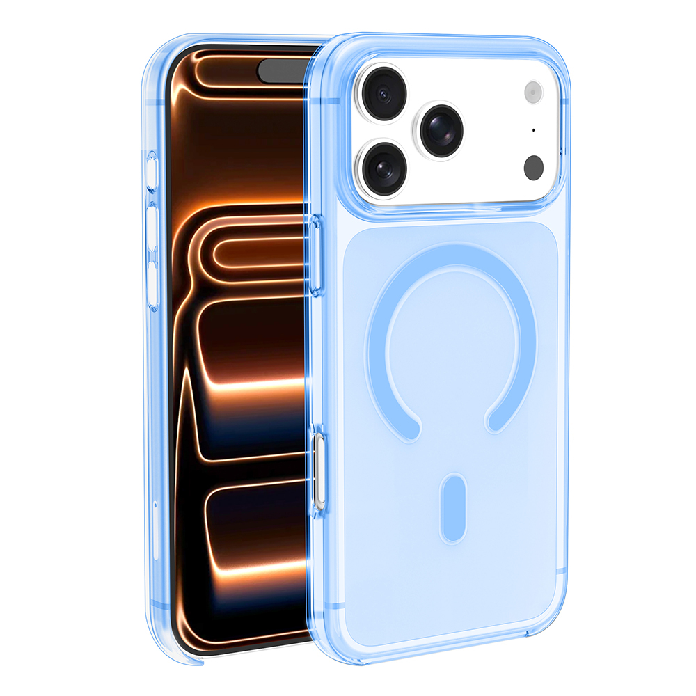 Apple iPhone 17 Pro Uyumlu Kılıf Zore M-safe Şarj Özellikli Şeffaf Kamera Çerçeveli Porto Kapak